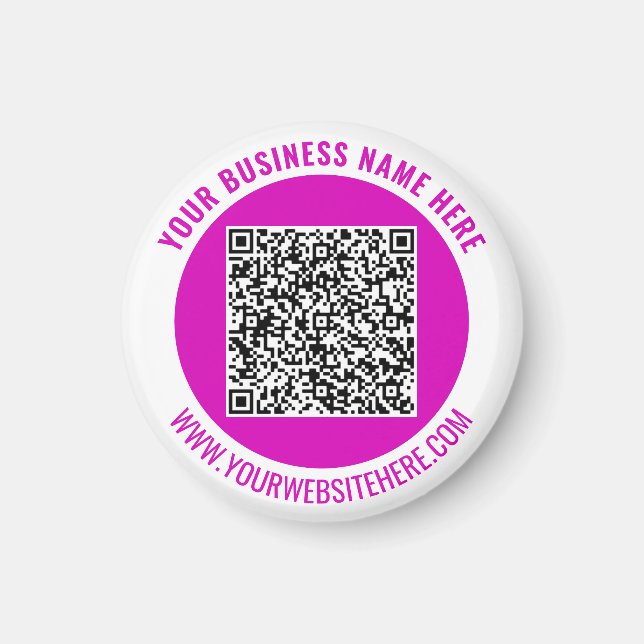 Su código QR y el imán de texto Personalizado Eleg (Frente)