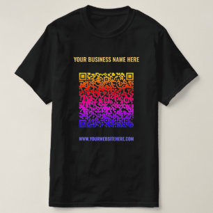 Su código QR y la camiseta comercial de texto Pers