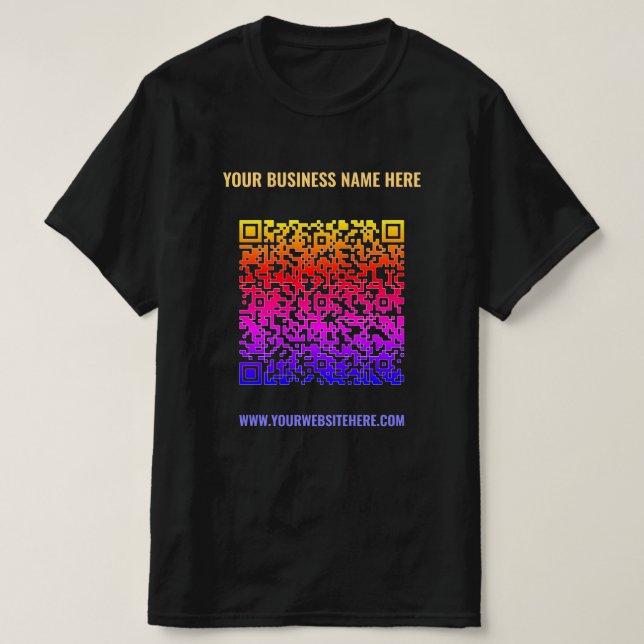 Su código QR y la camiseta comercial de texto Pers (Diseño del anverso)