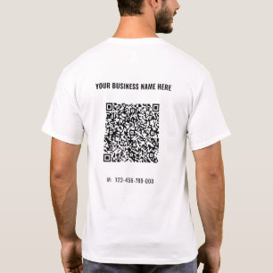 Su código QR y la camiseta de texto Personalizado