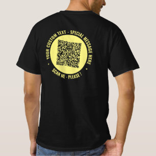 Su código QR y la camiseta de texto Personalizado 