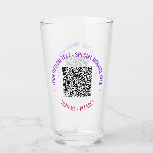 Su código QR y la pantalla de texto Personalizado  (Anverso)