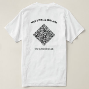 Su código QR y plantilla de camiseta comercial de