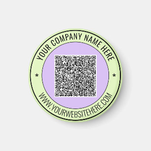 Su código QR y plantilla de imán promocional de te