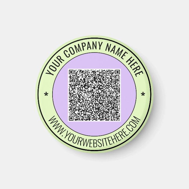 Su código QR y plantilla de imán promocional de te (Frente)