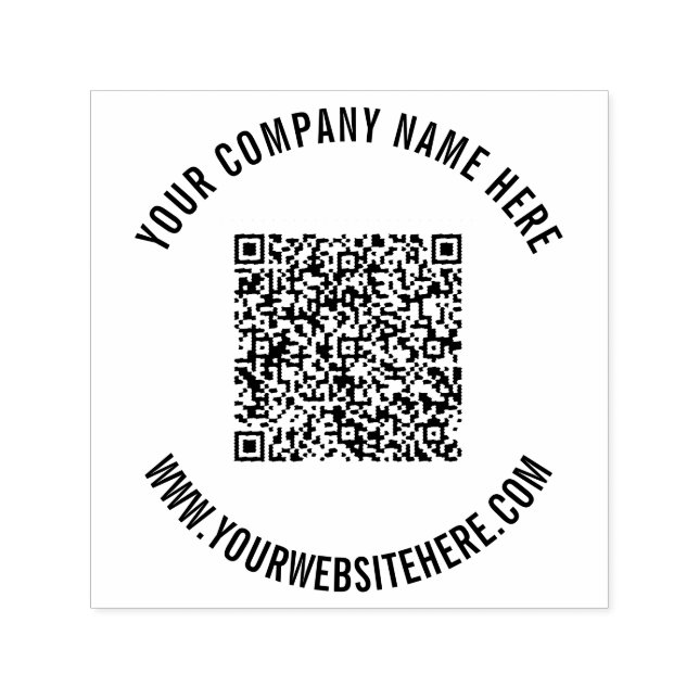 Su código QR y sello de autograbado de texto Perso (Diseño)