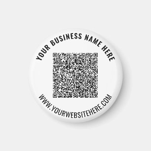 Su código QR y su imán personalizado de texto Pers