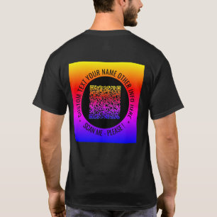Su código QR y texto Personalizado camiseta person