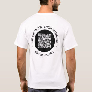 Su código QR y texto Personalizado camiseta person