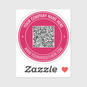 Su código rQR y Pegatina de texto Personalizado El