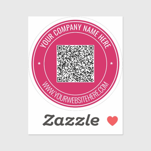 Su código rQR y Pegatina de texto Personalizado El (Hoja)