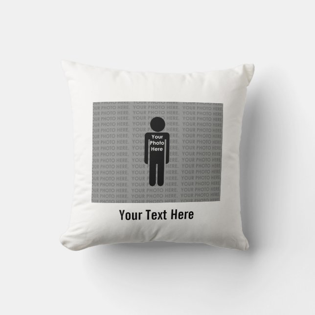 Su Cojín decorativo Personalizado de foto y texto  (Anverso)