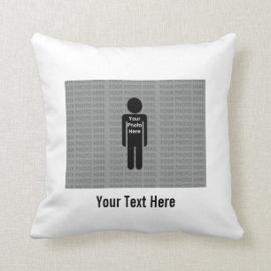 Su Cojín decorativo Personalizado de foto y texto