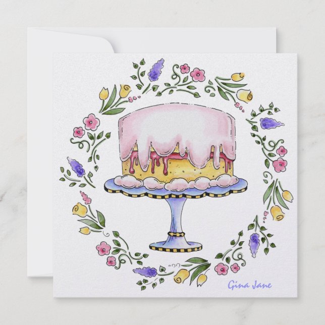 Su cumpleaños / almuerzo / invitación de fiesta -  (Anverso)