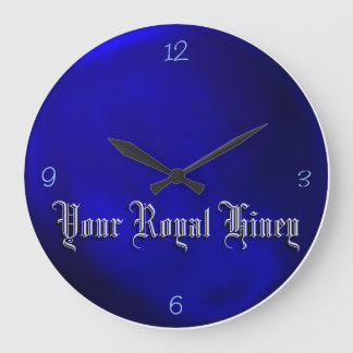 Su dinero real - Reloj de pared azul real