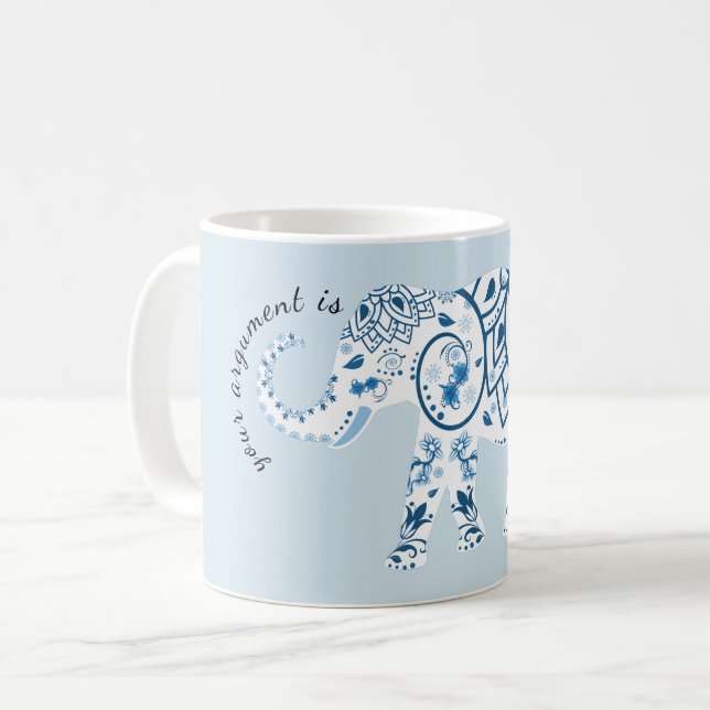 Su discusión es taza del retruécano de Irrelephant (Anverso izquierdo)