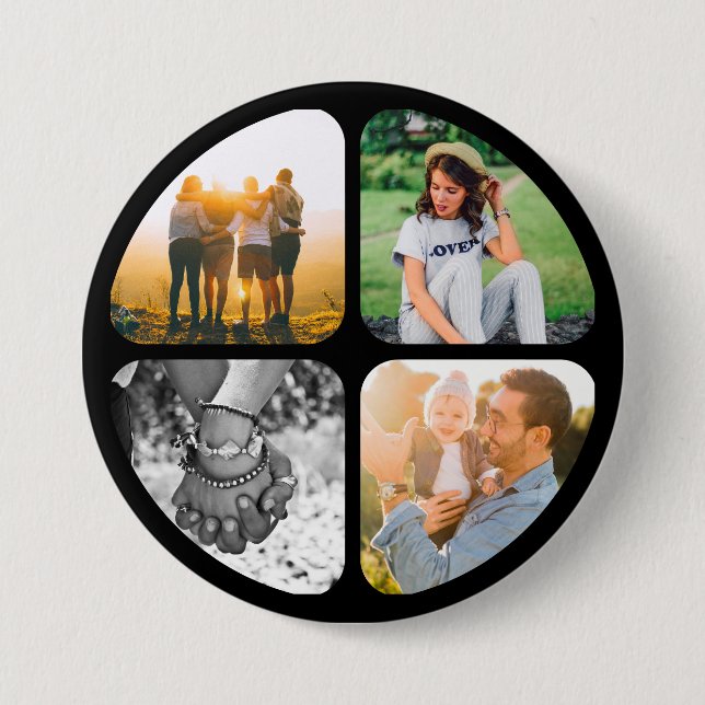 Su distintivo de botón de 4 fotos (Anverso)