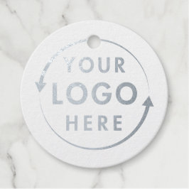 Su etiqueta de regalo de Relieve metalizado platea