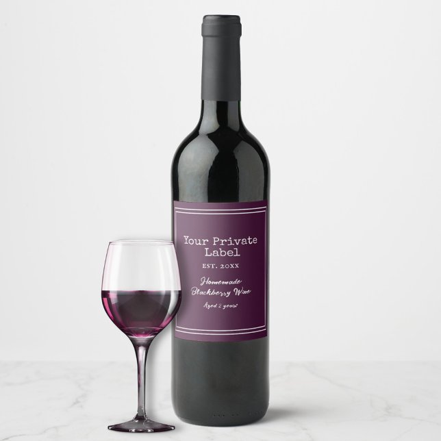 Su etiqueta privada vino de Blackberry casero (Subido por el creador)