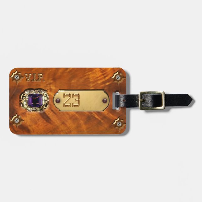 Su etiqueta Steampunk del equipaje y su vencedor (Frente Horizontal)