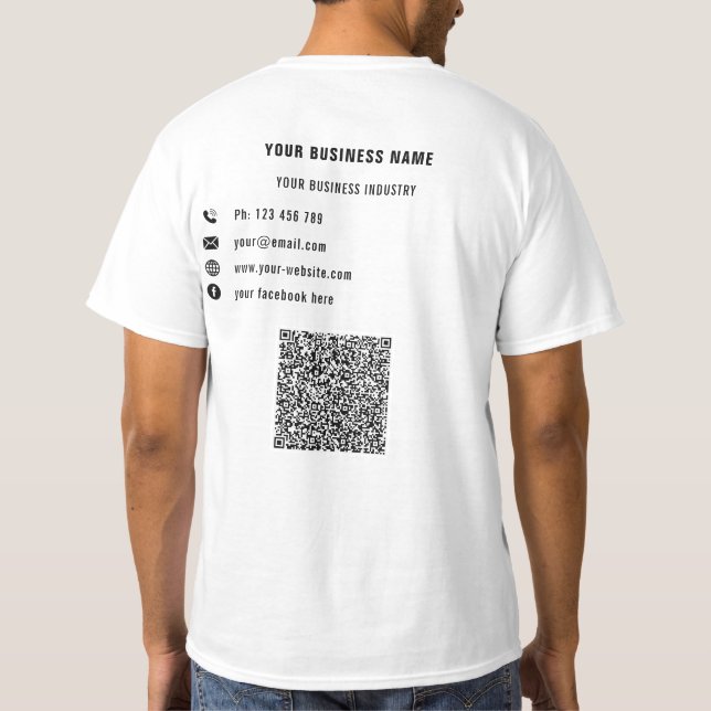 Su exploración de código QR y la camiseta comercia (Reverso)