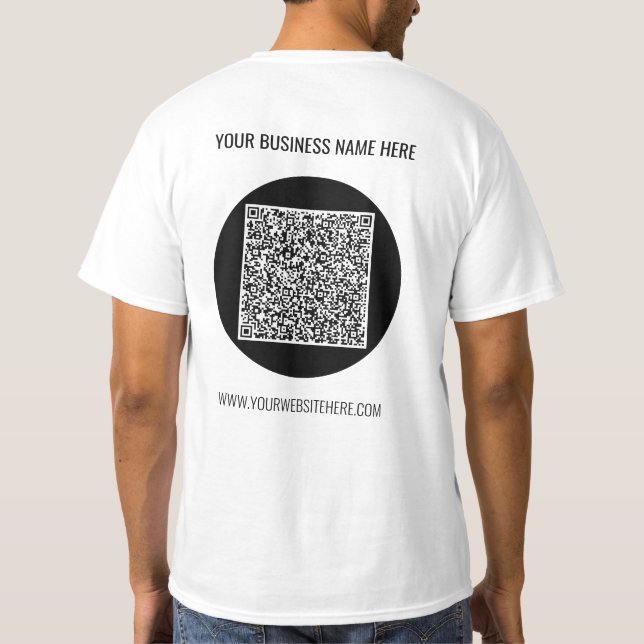 Su exploración de código QR y la camiseta comercia (Reverso)