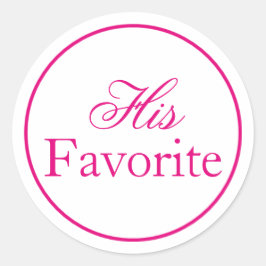 "Su favorita" novia favorita a Pegatina - rosa