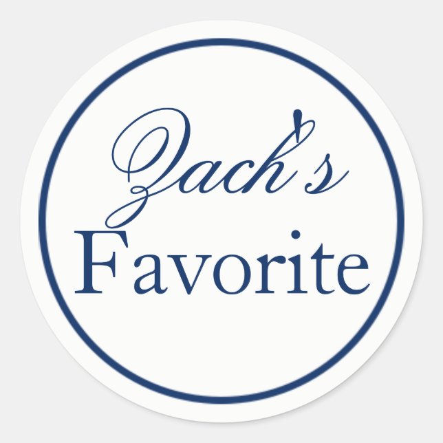 "Su favorito" Pegatina de matrimonio precoz - Mari (Anverso)