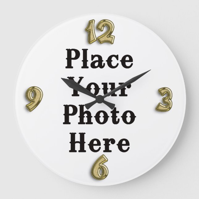 Su foto aquí, reloj de pared (Anverso)