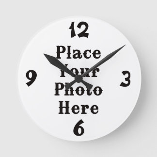 Su foto aquí, reloj de pared
