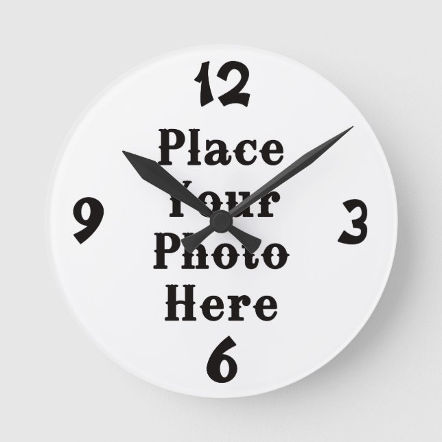 Su foto aquí, reloj de pared (Anverso)