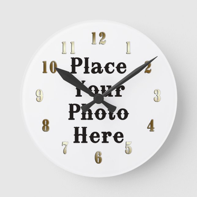 Su foto aquí, reloj de pared (Anverso)