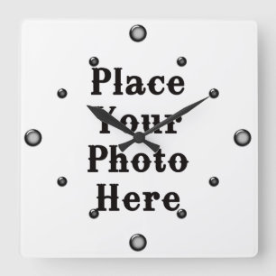 Su foto aquí, reloj de pared