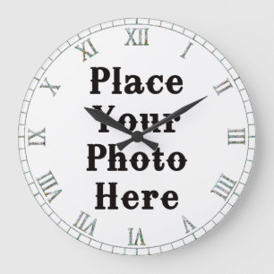 Su foto aquí, reloj de pared