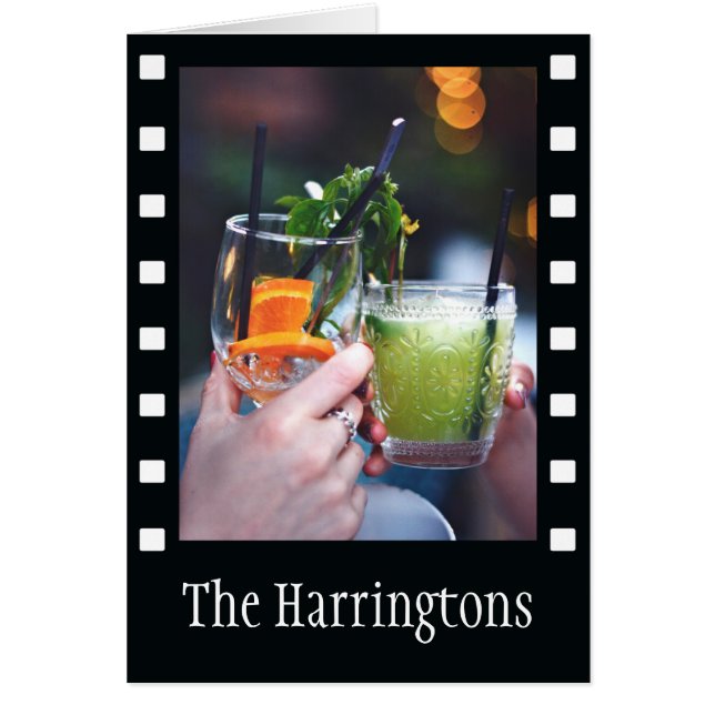 SU FOTO en la tarjeta de felicitación personalizad (Frente)