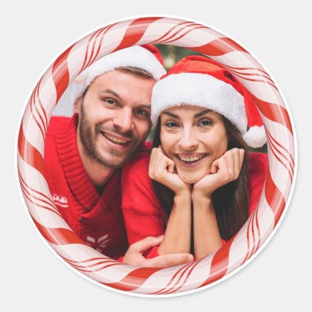 SU foto en un pegatina de personalizados de Marco  (Anverso)