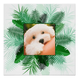 Su foto en un poster personalizado de marco de hoj