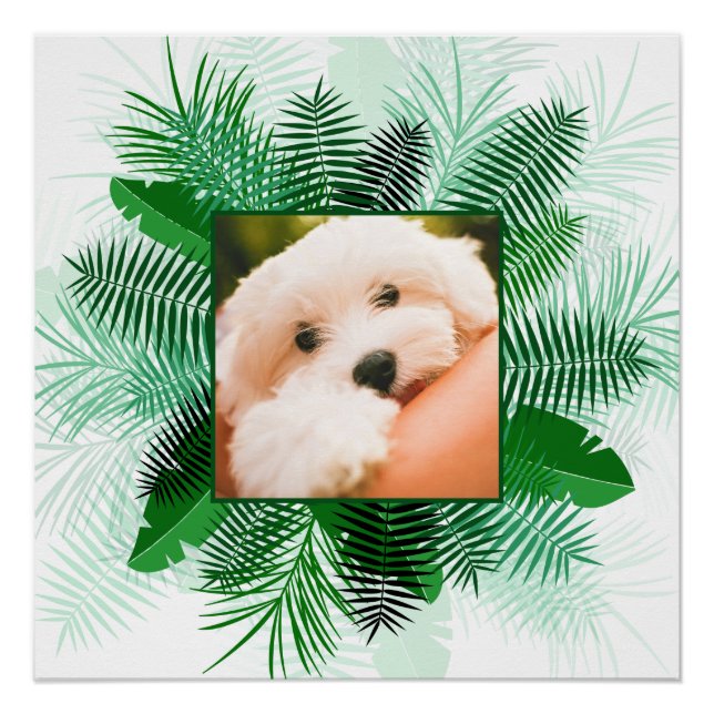 Su foto en un poster personalizado de marco de hoj (Anverso)