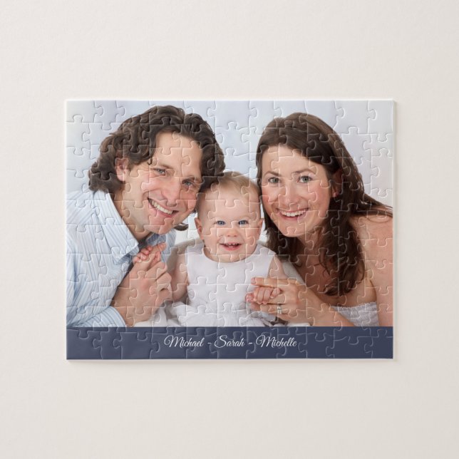 Su foto nombre personalizado rompecabezas (Horizontal)