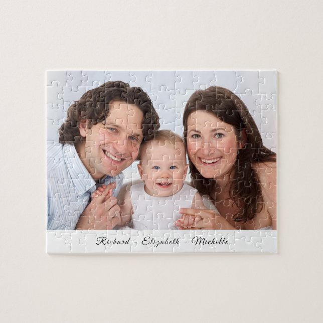 Su foto nombre personalizado rompecabezas (Horizontal)