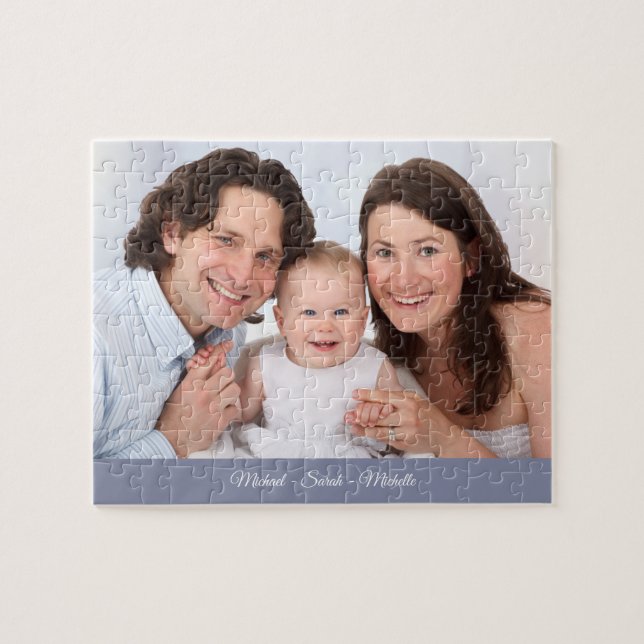 Su foto nombre personalizado rompecabezas (Horizontal)