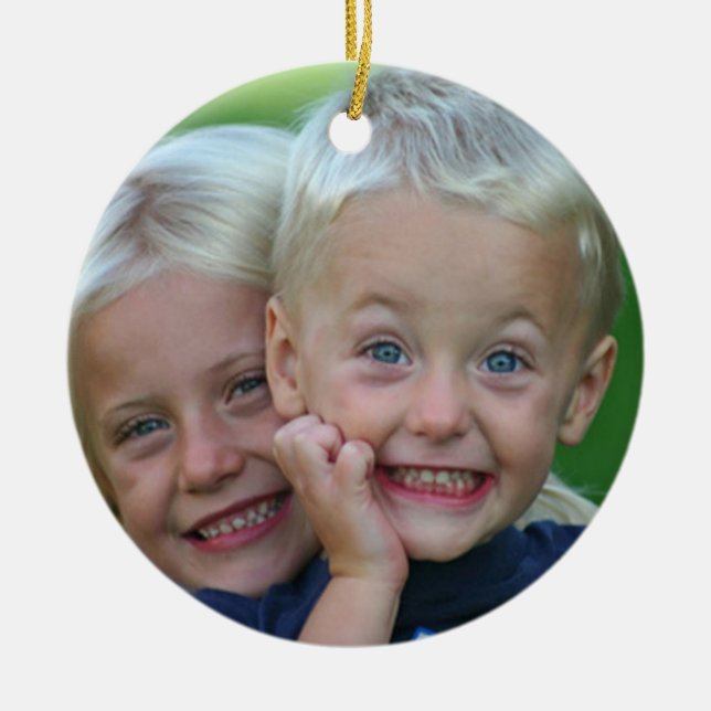 Su foto Persoalize en el ornamento trasero del (Frente)