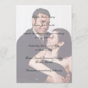 Su fotografía en invitaciones de la boda