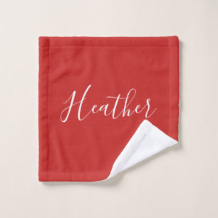 Su guión blanco Personalizado en rojo