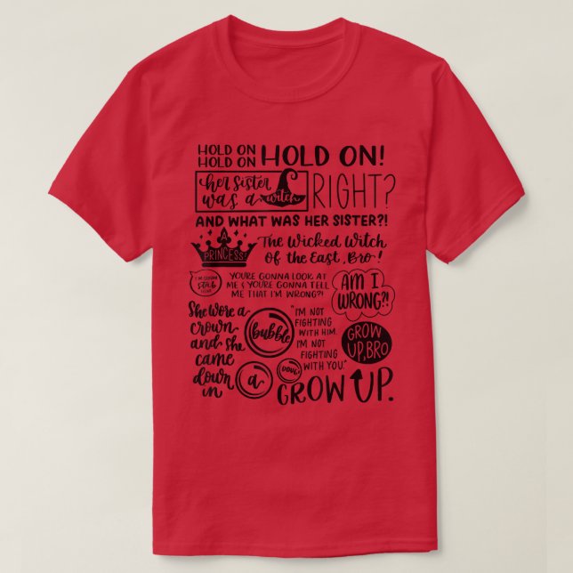 Su hermana era una camiseta de bruja (Diseño del anverso)