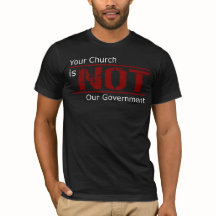Su iglesia no es nuestra camiseta del gobierno (el