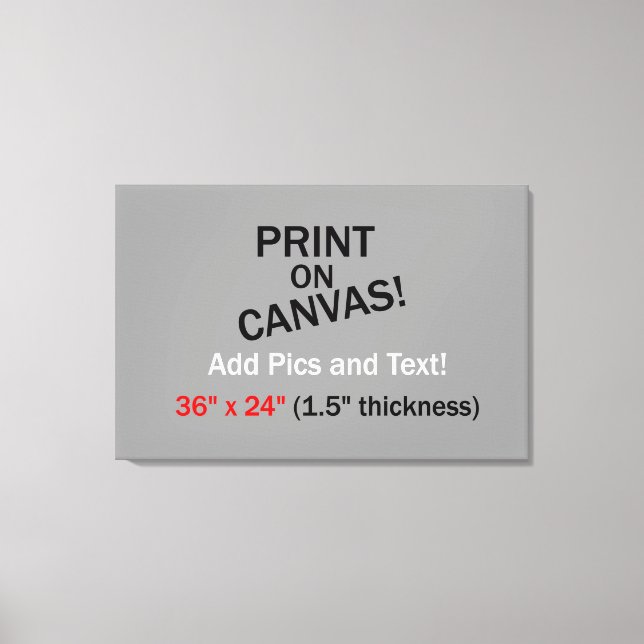 Su imagen en lienzo - 36" x 24" (1,5" de grosor) (Anverso)