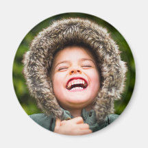 Su imán Fridge Round de fotografías