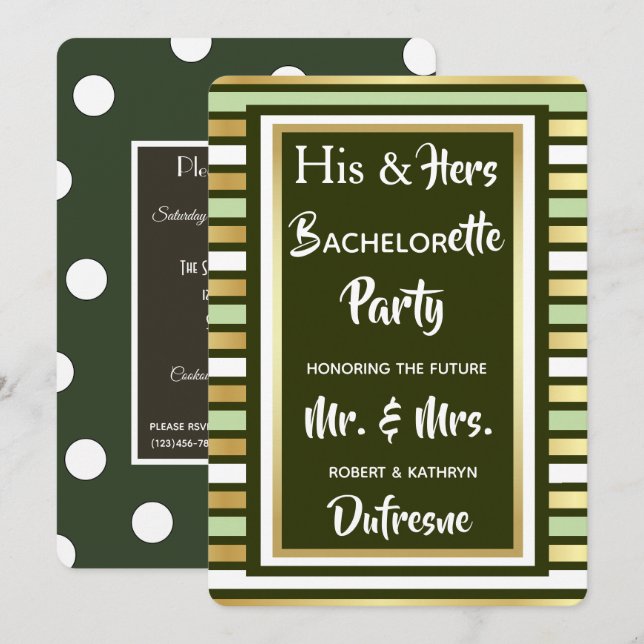 Su invitación a la fiesta combinada y la suya (Anverso / Reverso)