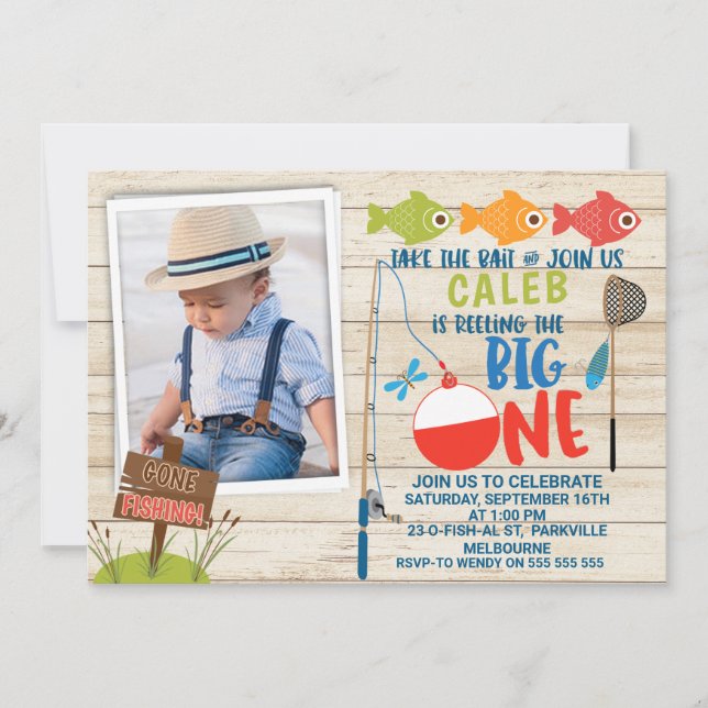 Su invitación de cumpleaños inicial a O-fish-al Ph (Anverso)